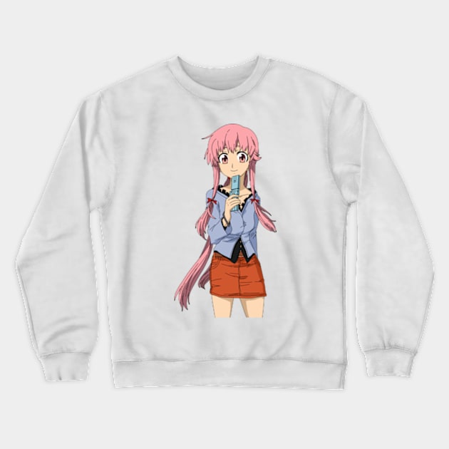 Yuno Gasai Crewneck Sweatshirt by katelin1